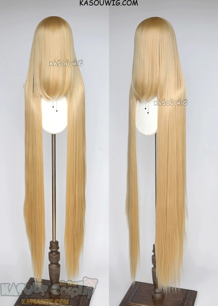 150cm / 59" long straight versatile honey butter blonde wig KA011