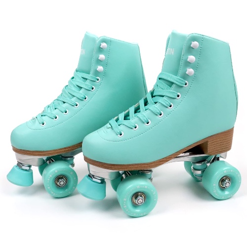 Tuosamtin Roller Skates for Women/Youth with Height Adjustable stoppers Retro Quad Roller Skates for Outdoor and Indoor - 6 Pink