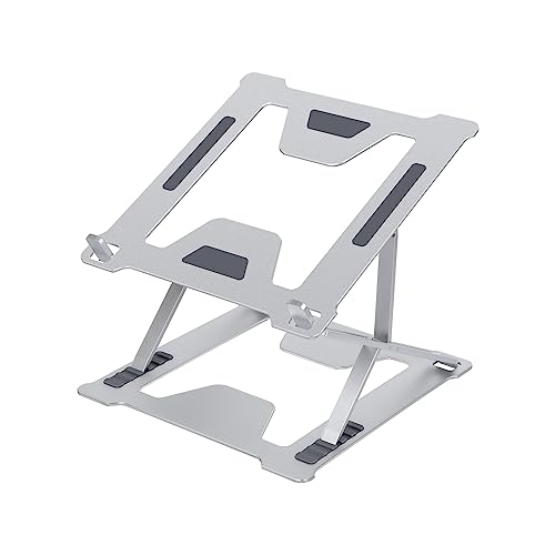HUION Adjustable Laptop Stand for Desk, Portable Laptop Riser with Multi-Angles & Height Adjustment, Foldable Computer Stand for 10 to 17.3 Inches Laptop, Tablet, MacBook, iPad, Support Up to 22lbs