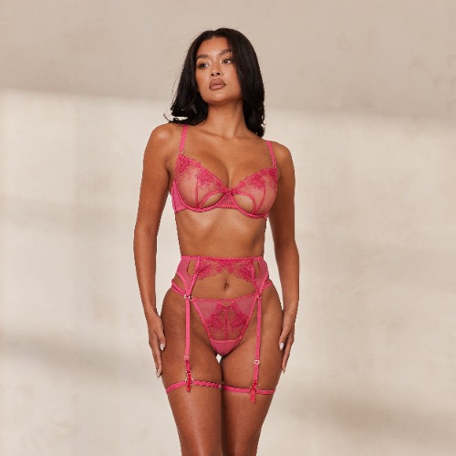 Florence Intimates Set - Hot Pink 