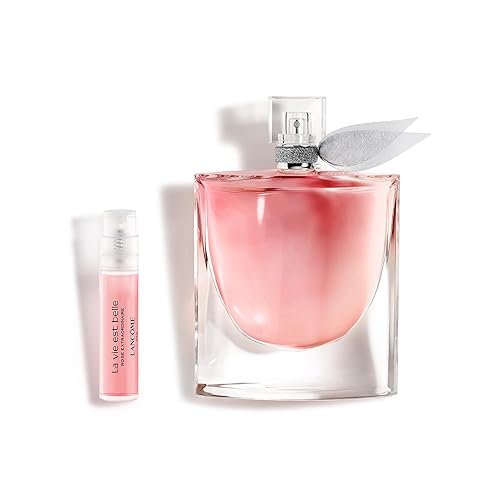 Lancôme La Vie Est Belle Eau de Parfum - Long Lasting Fragrance with Notes of Iris, Earthy Patchouli, Warm Vanilla & Spun Sugar - Floral & Sweet Women's Perfume - Limited Edition Set 3.4 Fl Oz & Mini 0.34 Fl Oz