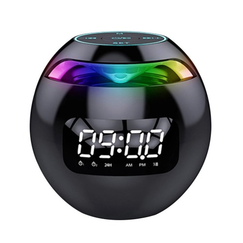 Sphere Wireless Bluetooth Clock Speaker - Black