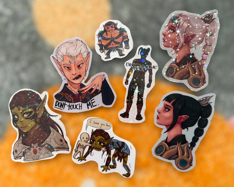 Baldur's Gate 3 characters stickers