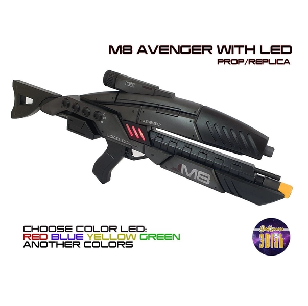 Mass Effect inspired M8 Avenger in 1:1 scale - Collector's item - Cosplay Prop / Handmade / Unofficial / Fan-Art / Videogame Nerd Geek Gift