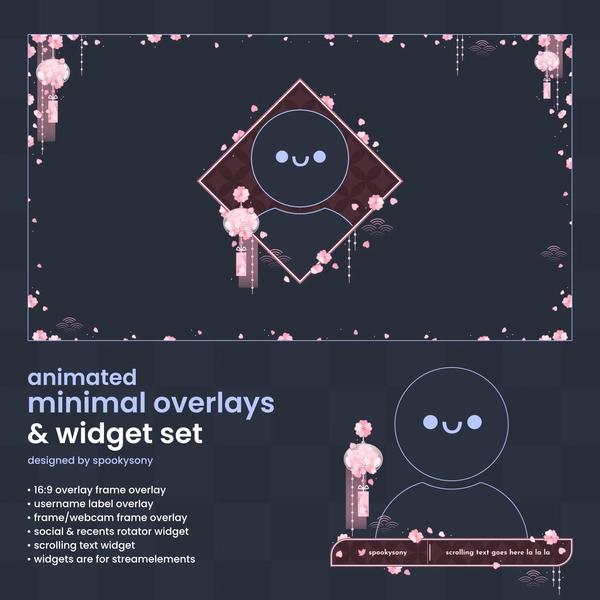 Sakura Cherry Blossom | Animated Overlay & Widget Set