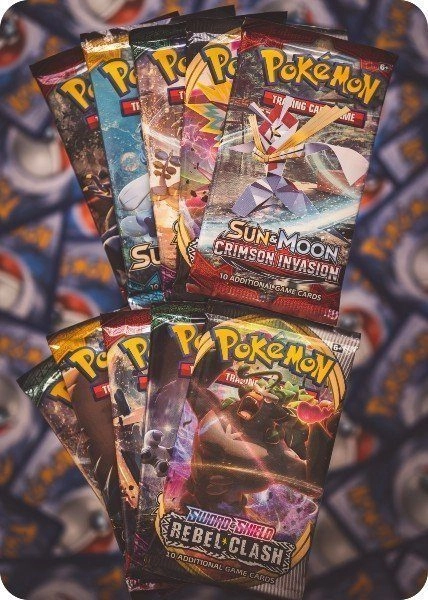 10 random Pokémon booster packs