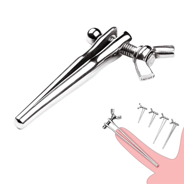 Stainless Steel Urethral Sounds Dilators with Adjustable Screw Hollow Adult Sex Toys - Catheters & Sounds Penis Plug Sounding Rods BDSM Prostate Massage for Male Exercise (8mm,Short)