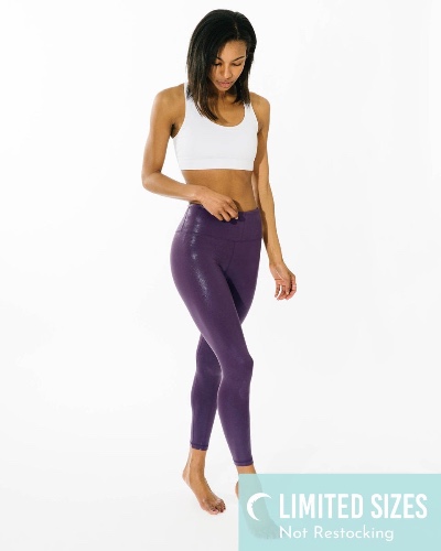 Plum Metallic Plus Light n Tight Hi-rise 7/8 24"
