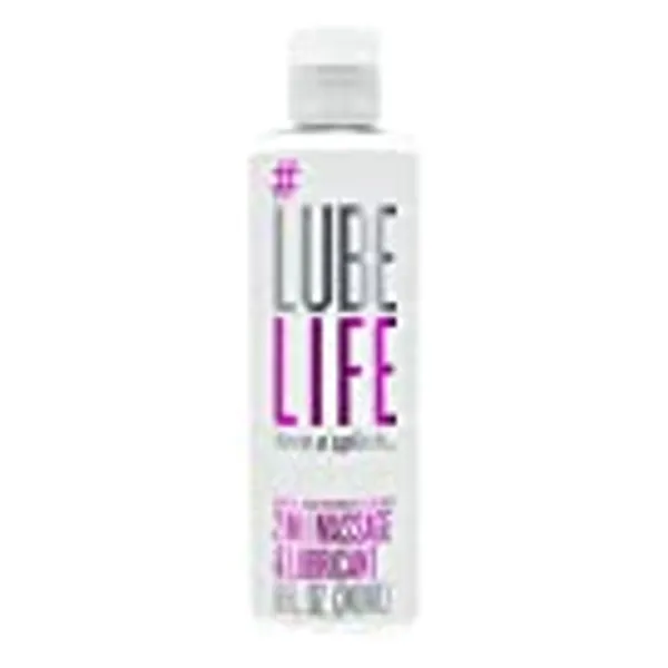 #LubeLife 2-in-1 Water & Coconut Oil Based Massage and Lubricant, Massage Oil and Lube for Men, Women & Couples, Relax and Have Some Bedroom Fun, 8 Fl Oz