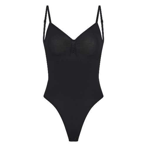 SEAMLESS SCULPT LOW BACK THONG BODYSUIT | ONYX