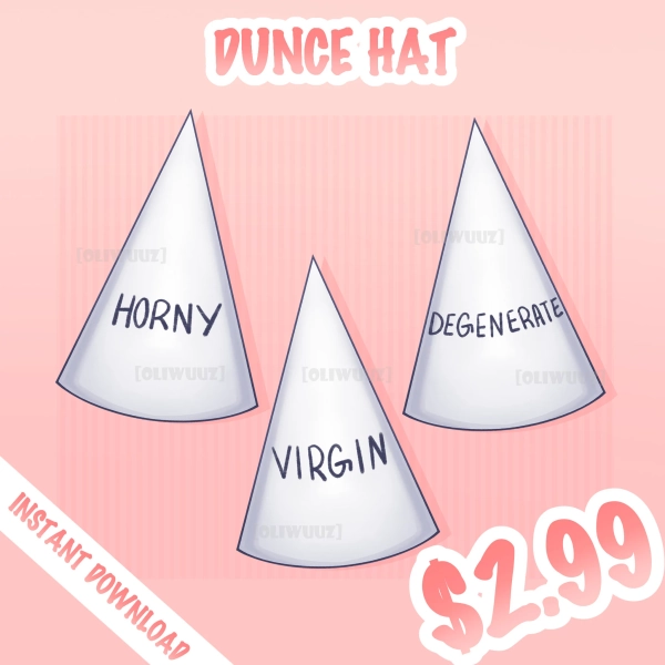 HQ Dunce Hat Vtuber Funny Assets