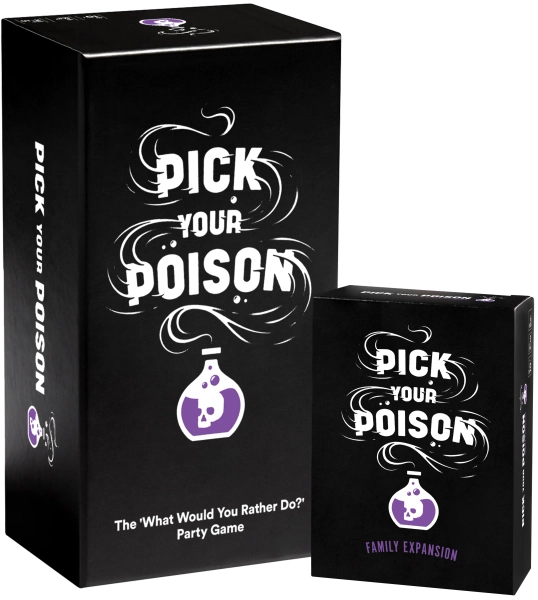 Pick Your Poison Party Game + Family Expansion Set - The “What Would You Rather Do?” Card Game