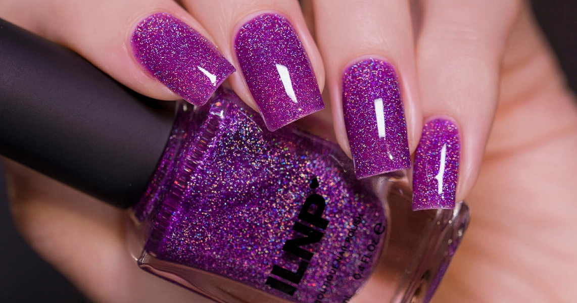 ILNP Unforgettable - Vivid Grape Holographic Jelly Nail Polish