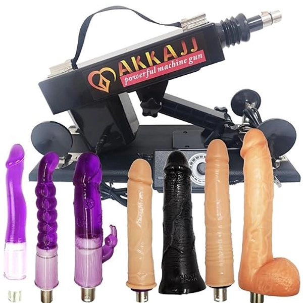 Thrust Sex Machine Sex Toy, Multi-Speed Adjustable Automatic Telescopic Dildos Machine for Women with Different Attachments for Couples