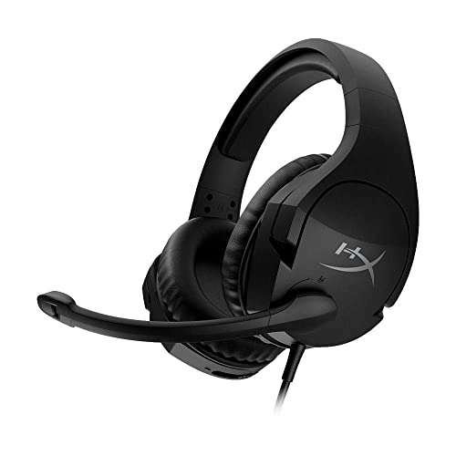 HyperX Cloud Stinger S – Gaming Headset, for PC, Virtual 7.1 Surround Sound, Lightweight, Durable Steel Sliders, Swivel-to-mute Noise-Cancelling Microphone - Black - 7.1 Surround - single