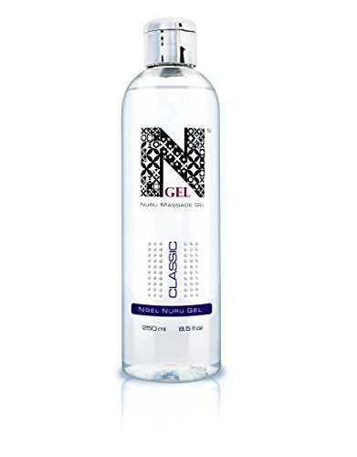 Ngel Nuru Massage Gel Classic, waterbased nuru Gel for a Slippery Body-to-Body Massage - Extra Silky Full Body Massage, 1 x 250 ml
