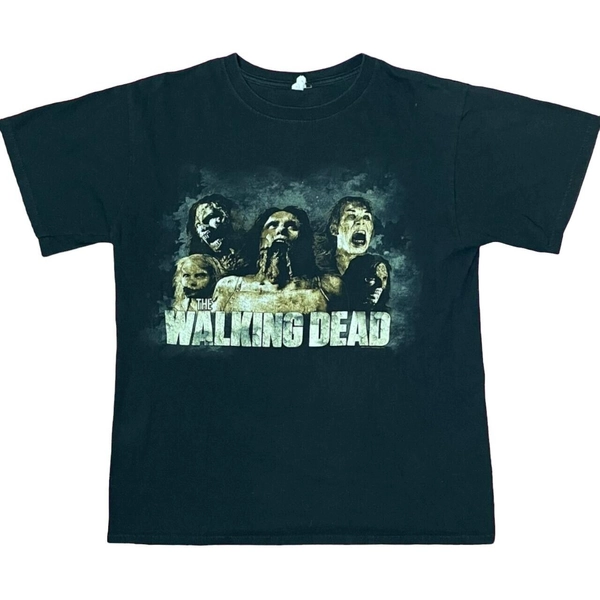 Vintage The Walking dead Shirt adult Medium Black Movie TV Zombie amc mens