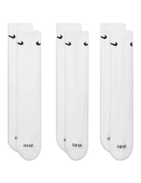 Everyday Plus Cushioned Socks (3 Pairs) - White | L