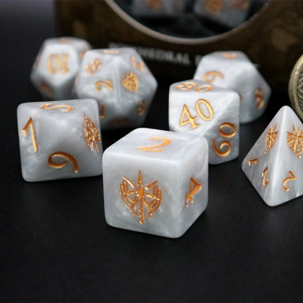 Cleric Polyhedral Dice Set - Perfect For D&D, Pathfinder and Tabletop RPG Games