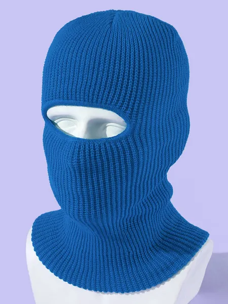1pc Women Solid Casual Balaclava Cap For Daily Life