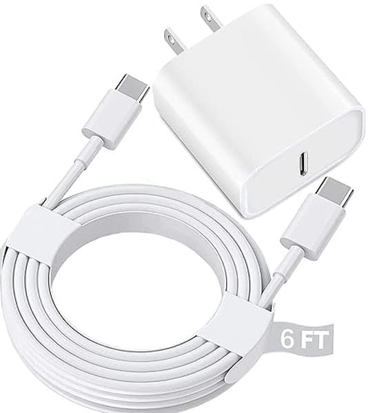 USB C Fast Charger for iPad Pro 12.9/11 in 2025/2024/2022/2021/2020/2018,iPad 10th,iPad Air 4th/5th 10.9",iPad Mini 6th/7th Gen,iPad Charger Fast Charging Wall Charger Block with 6FT USB C to C Cable