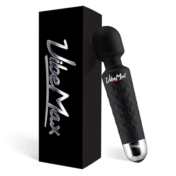 Rechargeable Personal Massager - Powerful Multi Speed Vibration - Whisper Quiet - Waterproof - for Muscle Tension Relief in Neck, Back, Shoulders, Legs and Feet - Black