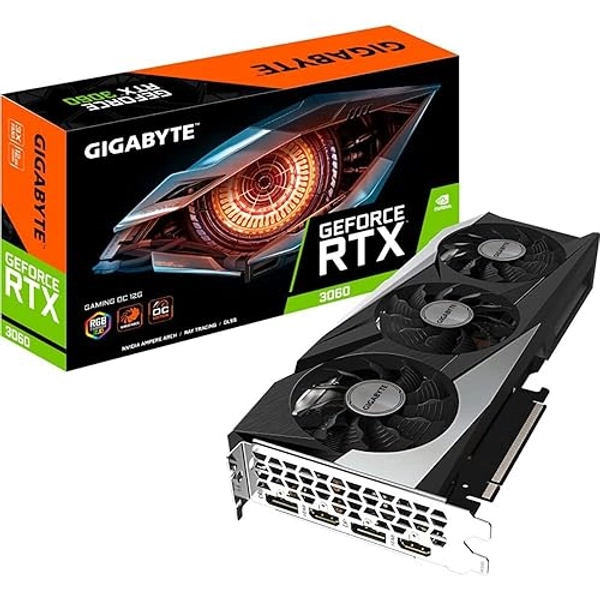 Gigabyte NVIDIA GeForce RTX 3060 GAMING OC V2 Carte graphique - 12GB GDDR6, 192-bit, PCI-E 4.0, 1837MHz Core Clock, RGB, 2x DP 1.4, 2 x HDMI 2.1, NVIDIA Ampere - GV-N3060GAMING OC-8GD