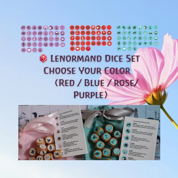Lenormand wooden 12 dice set / Lenormand Oracle Dice/ Divination tool / Dice for divination / Fortune telling dice kit