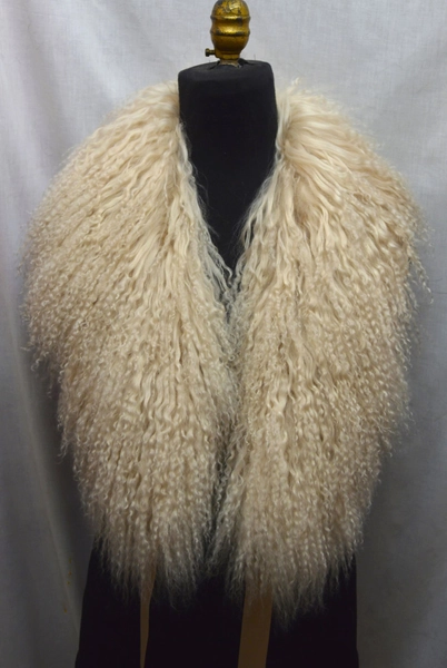 Cream Mongolian Lamb fur TOP