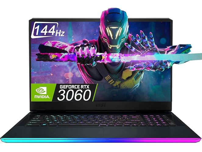 MSI Raider GE76 Gaming Laptop, Intel Core i7-12700H, GeForce RTX 3060 6GB, 17.3" 144Hz FHD Display, 64GB DDR5, 2TB NVMe SSD, Thunderbolt 4, FHD Webcam, RGB Backlit, WiFi 6, IST Cable, Win 11 Home - 64GB|2TB SSD - i7-12700H