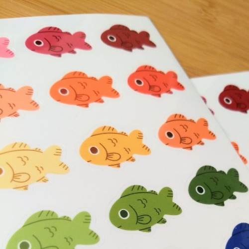 Rainbow Fish Clear Sticker Sheet | Default Title