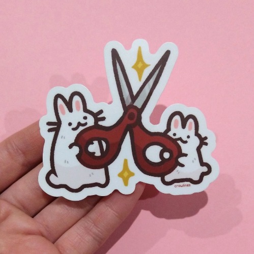 Scissor Bunnies Sticker | Default Title