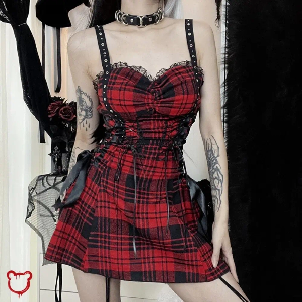 Rebel Plaid Grunge Dress