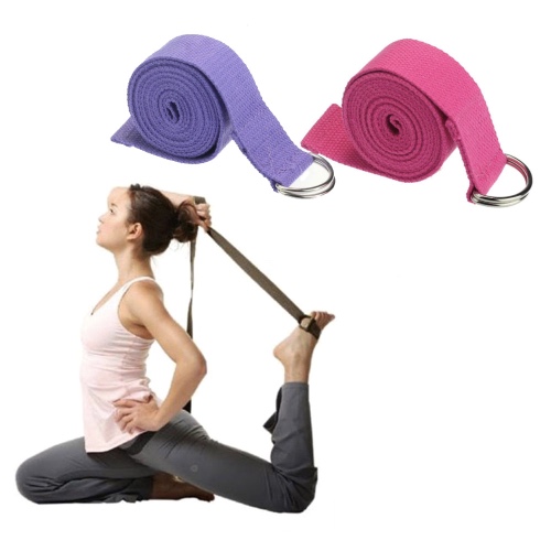 Pilates Yoga Adjustable Stretch Training Belt - 5 Pcs - Purple