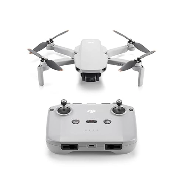 DJI Mini 2 SE, leichte und faltbare -Kameradrohne mit 2.7K Video, intelligenten Modi, 10 km Videoübertragung, 31 min Flugzeit, unter 249 g, einfach zu bedienen, Fotoshooting, Straßenaufnahmen,Grau