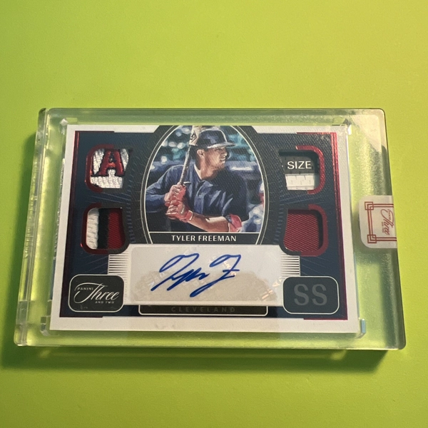 Gorgeous 2022 Panini Three And Two Tyler Freeman Auto Quad Jersey #2/3 SSP