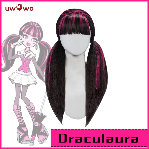 Cosplay Black and Pink Long Hair