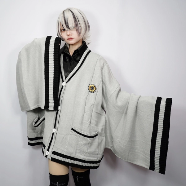 Unisex Kimono-style Sleeve Cardigan【GRAY】 | NIER CLOTHING powered by BASE