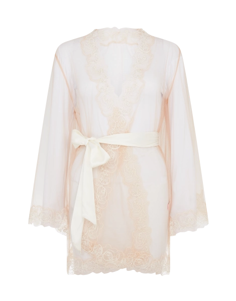 Lindie Short Gown in Neutral | Agent Provocateur All Nightwear