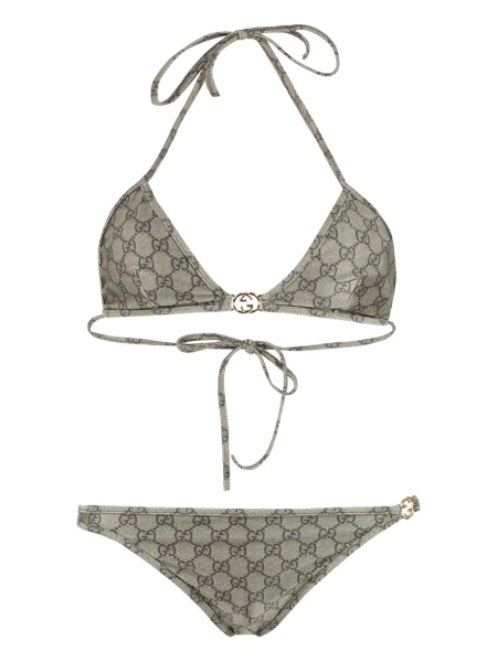 Gucci GG Supreme-print triangle bikini | XS