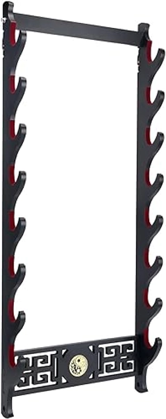 Dfdvye Schwerthalter, Katana-Wandhalterung, 8-stöckig, Tai Chi Symbol, Samurai-Schwerthalter, Samurai-Schwertständer, Lichtschwert, Wakizashi-Schwertständer, Display-Aufhänger