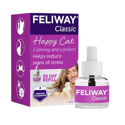 FELIWAY Classic 30 day Refill comforts cats, helps solve behavioural issues and stress/anxiety in the home - 48ml - Single - 30 day refill pack