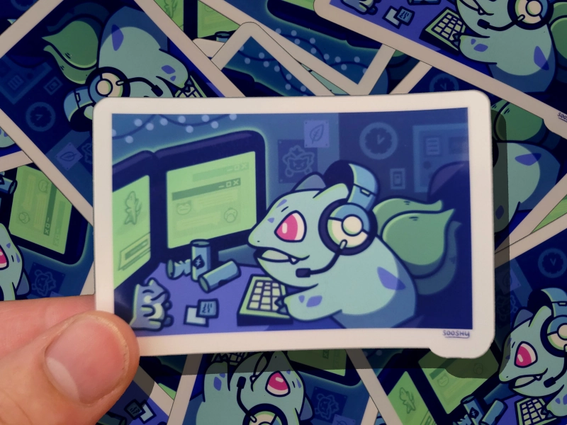 Bulbasaur Gamer Sticker