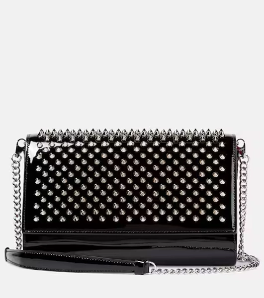 Paloma embellished leather clutch