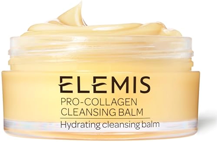 ELEMIS Pro-Collagen Cleansing Balm, 3in1 Melting Facial Cleanser for Deep Cleansing Wash, Infused with 9 Nourishing Essential Oils, Daily Moisturising Makeup Remover for Clean, Glowing Skin