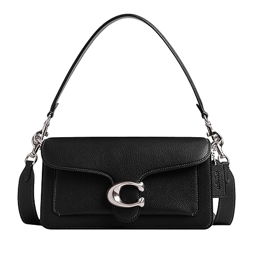 Coach Women's Polished Pebble Leather Tabby Shoulder Bag 26 Refresh - One Size - Black