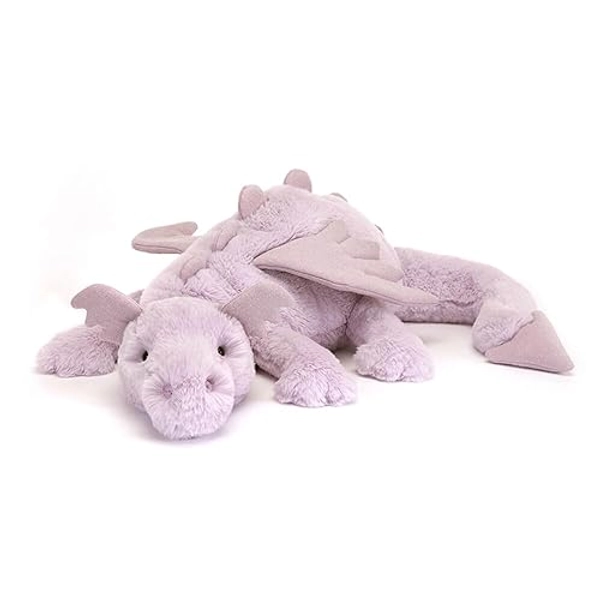 Jellycat Lavender Dragon Stuffed Animal, Huge 26 inches - Mythical Plush Toy - Classic Children's Gift