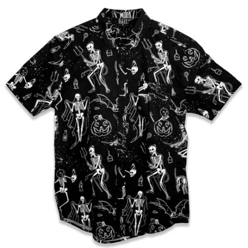 Midnight Mischief Button-Down Shirt - L