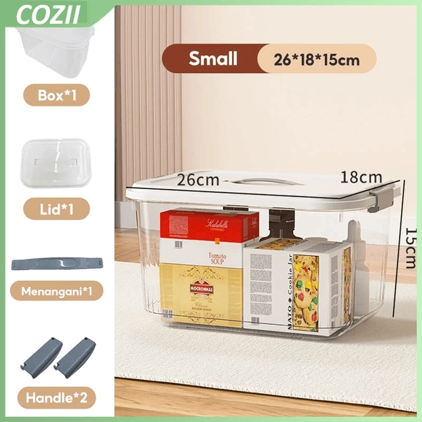 SOMURA Transparent Storage Box Home Stackable Container with Lid