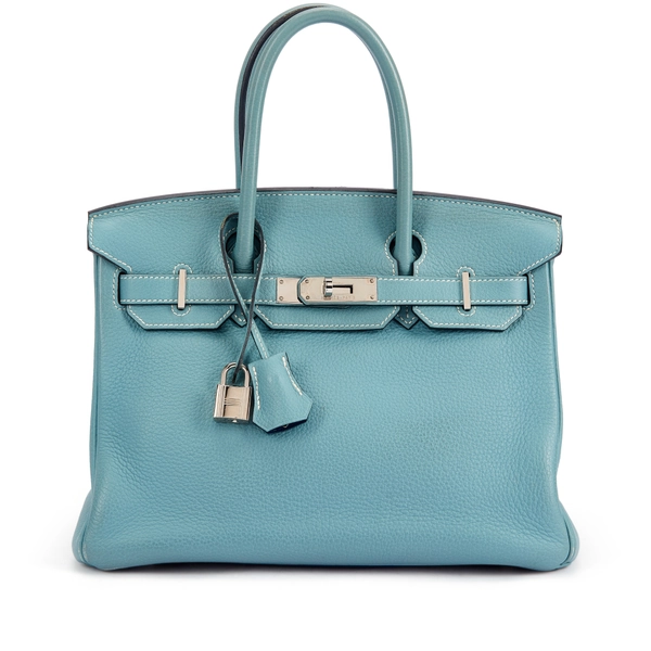 Ciel Togo and Bleu de Malte Bi-color Birkin 30 Palladium Hardware, 2011